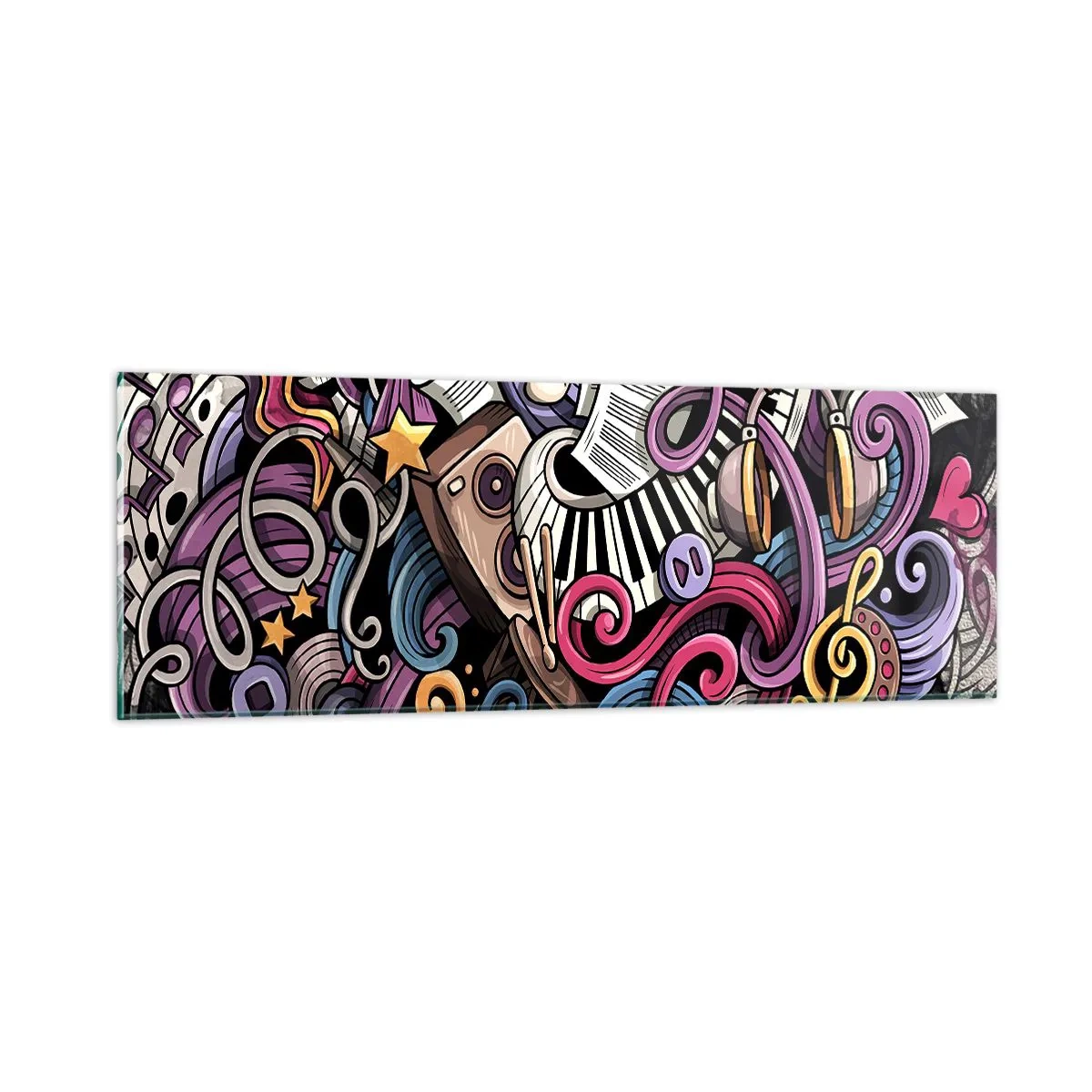 Quadro su vetro - Melodia complicata - 90x30 cm