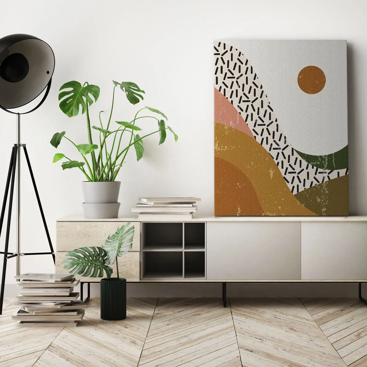Quadro su tela - Stampe su Tela - Astrazione solare - 65x120 cm