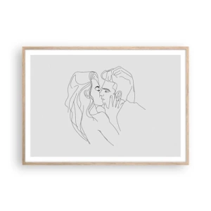 Poster in cornice rovere chiaro - La stessa linea - 100x70 cm