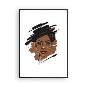 Poster in cornice nera - Dolce come la cioccolata - 70x100 cm