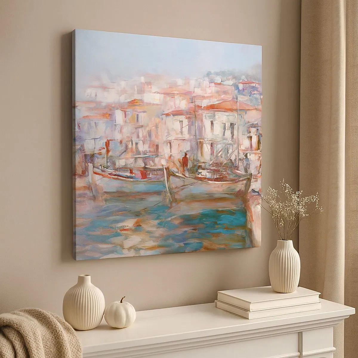 Quadro su tela - Stampe su Tela - Vacanze in pastello - 30x30 cm