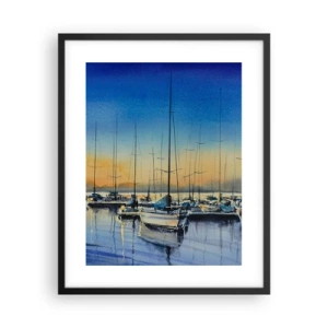 Poster in cornice nera - La fine di una buona giornata - 40x50 cm