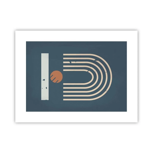 Poster - Geometria in blu - 40x30 cm