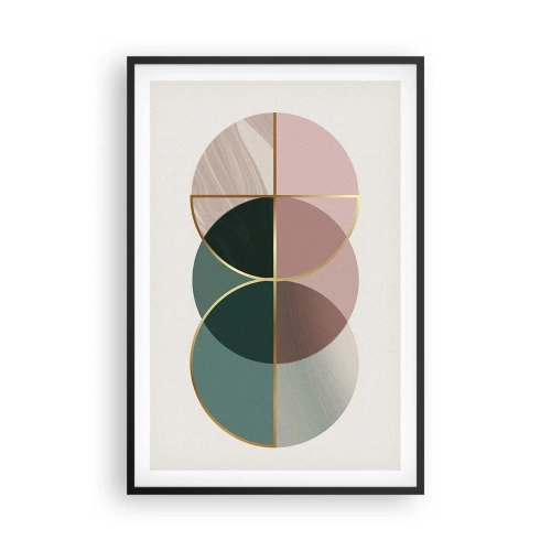 Poster in cornice nera - Un cerchio dietro l'altro... - 61x91 cm