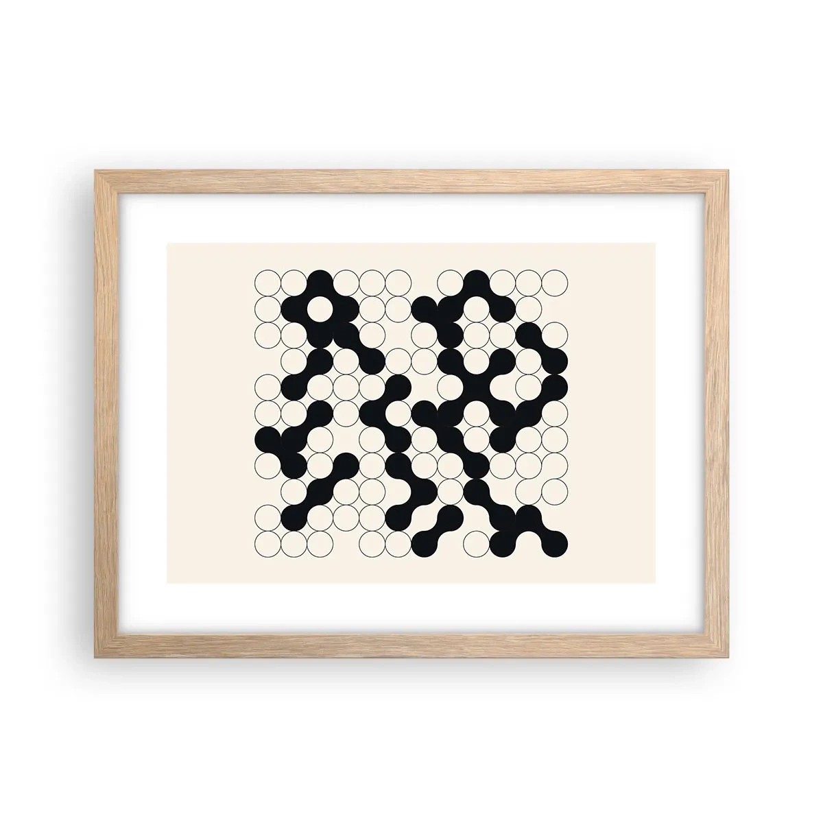 Poster in cornice rovere chiaro - Gioco cinese: variazione - 40x30 cm