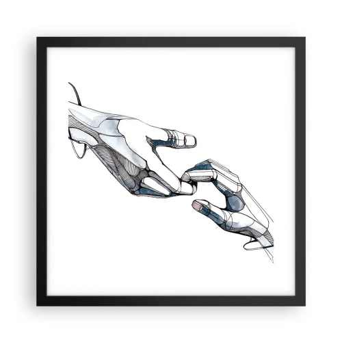 Poster in cornice nera - Buon gesto - 40x40 cm