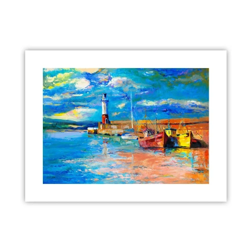 Poster - Pomeriggio nell'insenatura multicolore - 40x30 cm