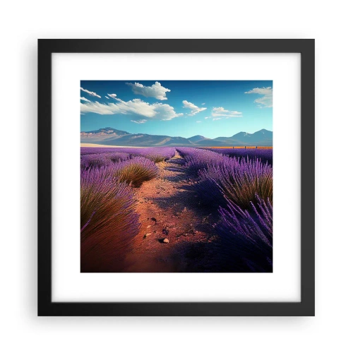 Poster in cornice nera - Campi profumati - 30x30 cm