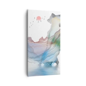 Quadro su tela - Stampe su Tela - Verso i monti di cristallo - 55x100 cm