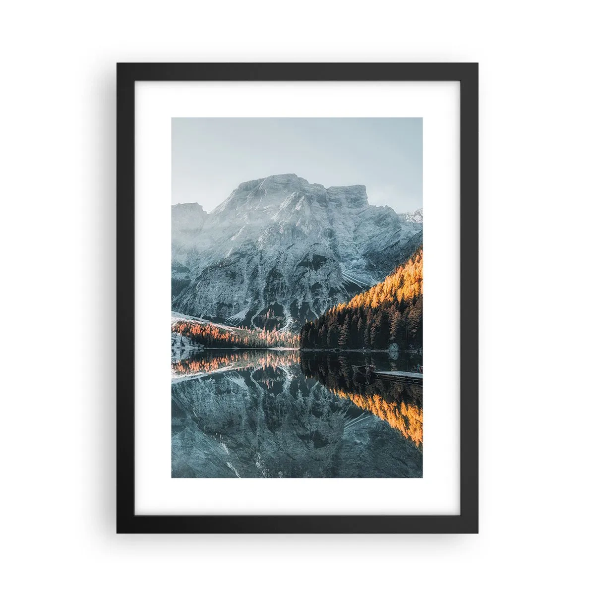 Poster in cornice nera - Paesaggio allo specchio - 30x40 cm