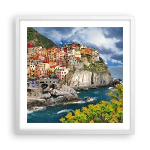 Poster in cornice bianca - Aggrappate alla roccia - 50x50 cm