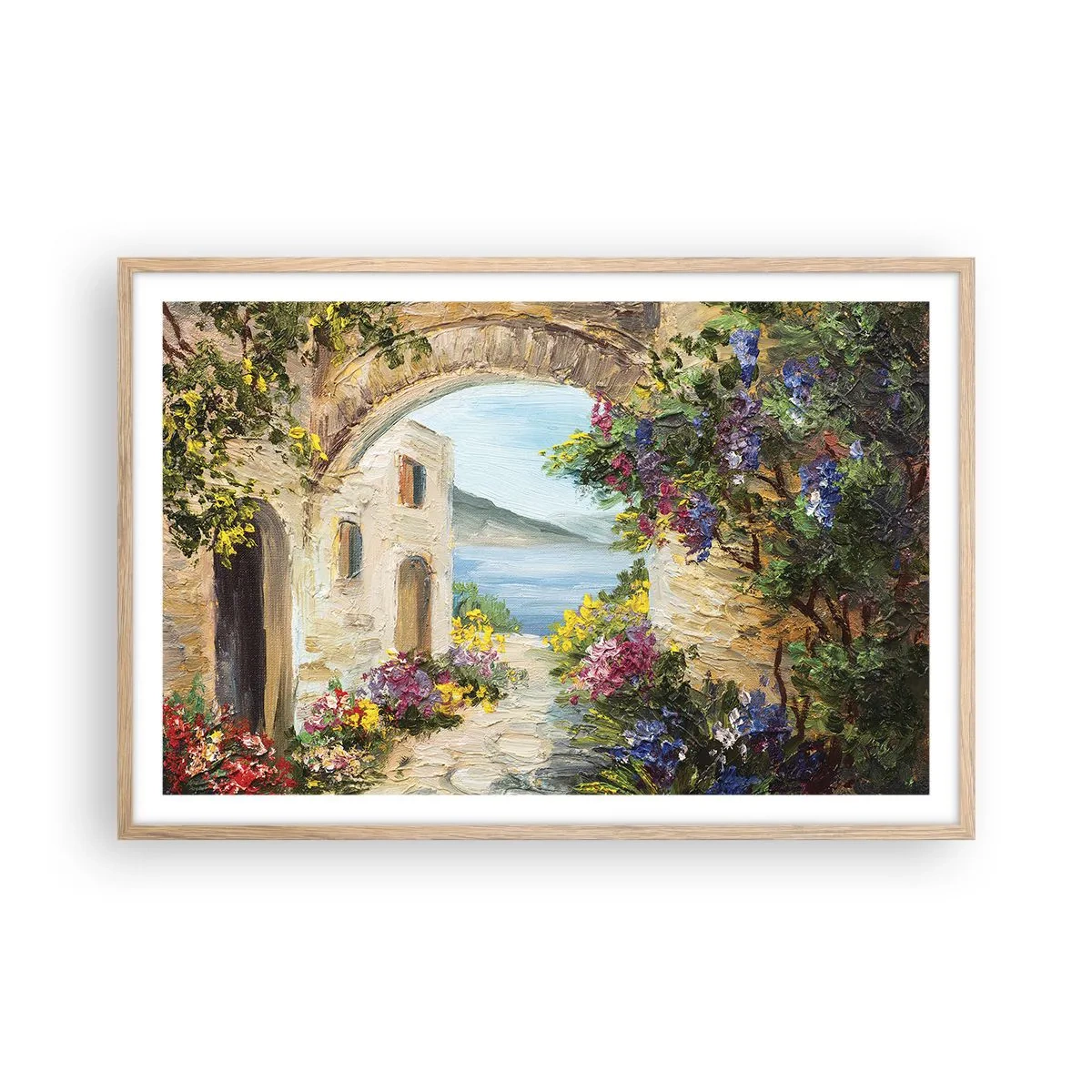 Poster in cornice rovere chiaro - La bellezza della provincia costiera - 91x61 cm