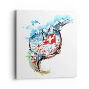 Quadro su tela - Stampe su Tela - Lo spirito della Svizzera - 30x30 cm