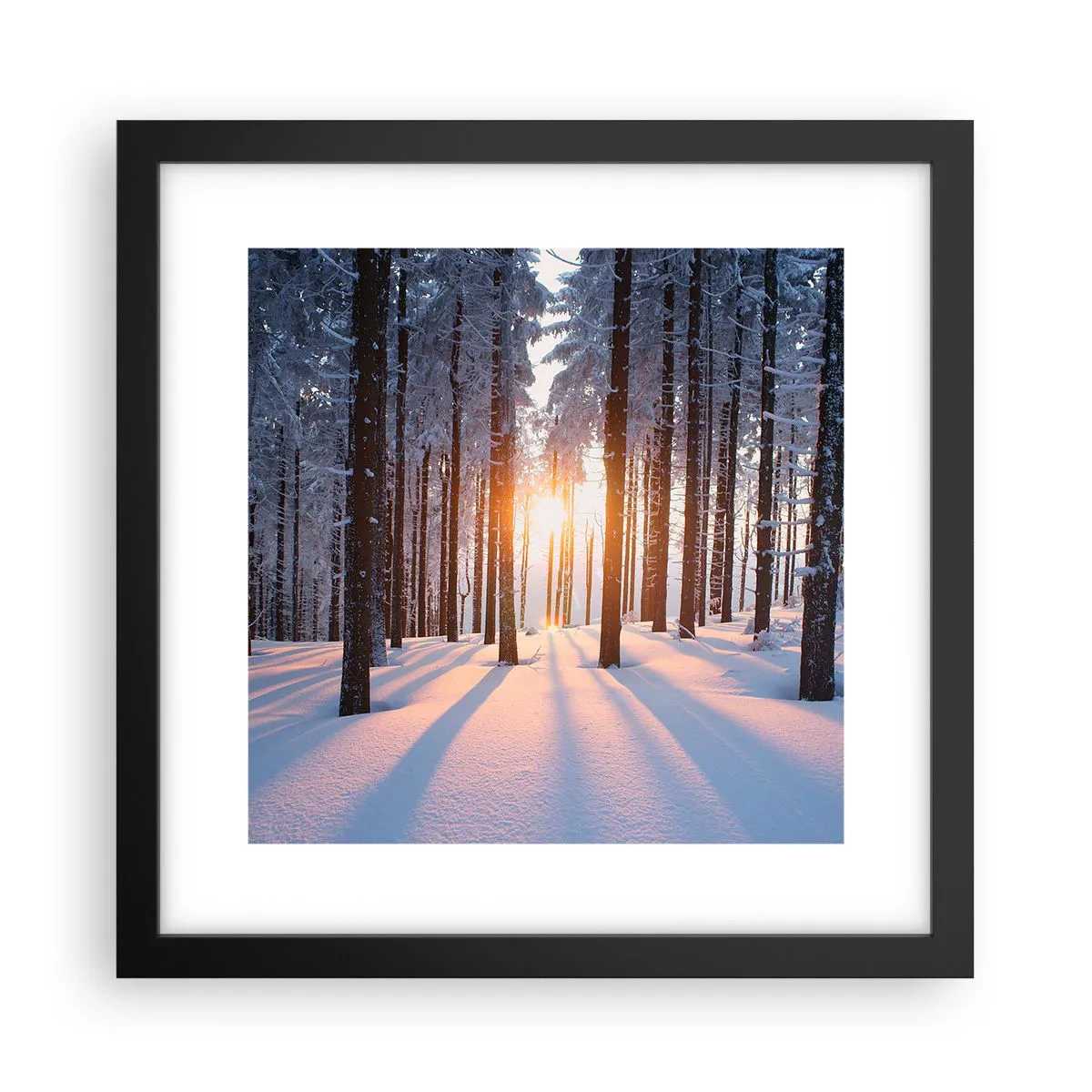 Poster in cornice nera - Decisamente nero su bianco - 30x30 cm