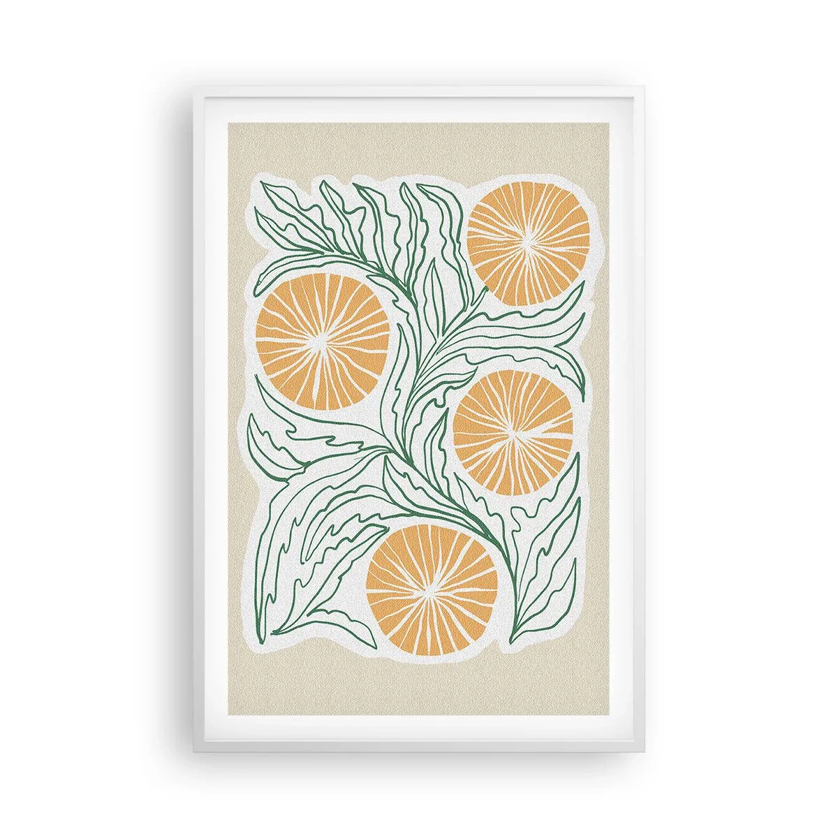 Poster in cornice bianca - Etnicamente con una nota di astrazione - 61x91 cm