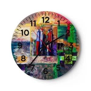 Orologio da parete - Orologio in Vetro - Relazioni ed emozioni - 30x30 cm