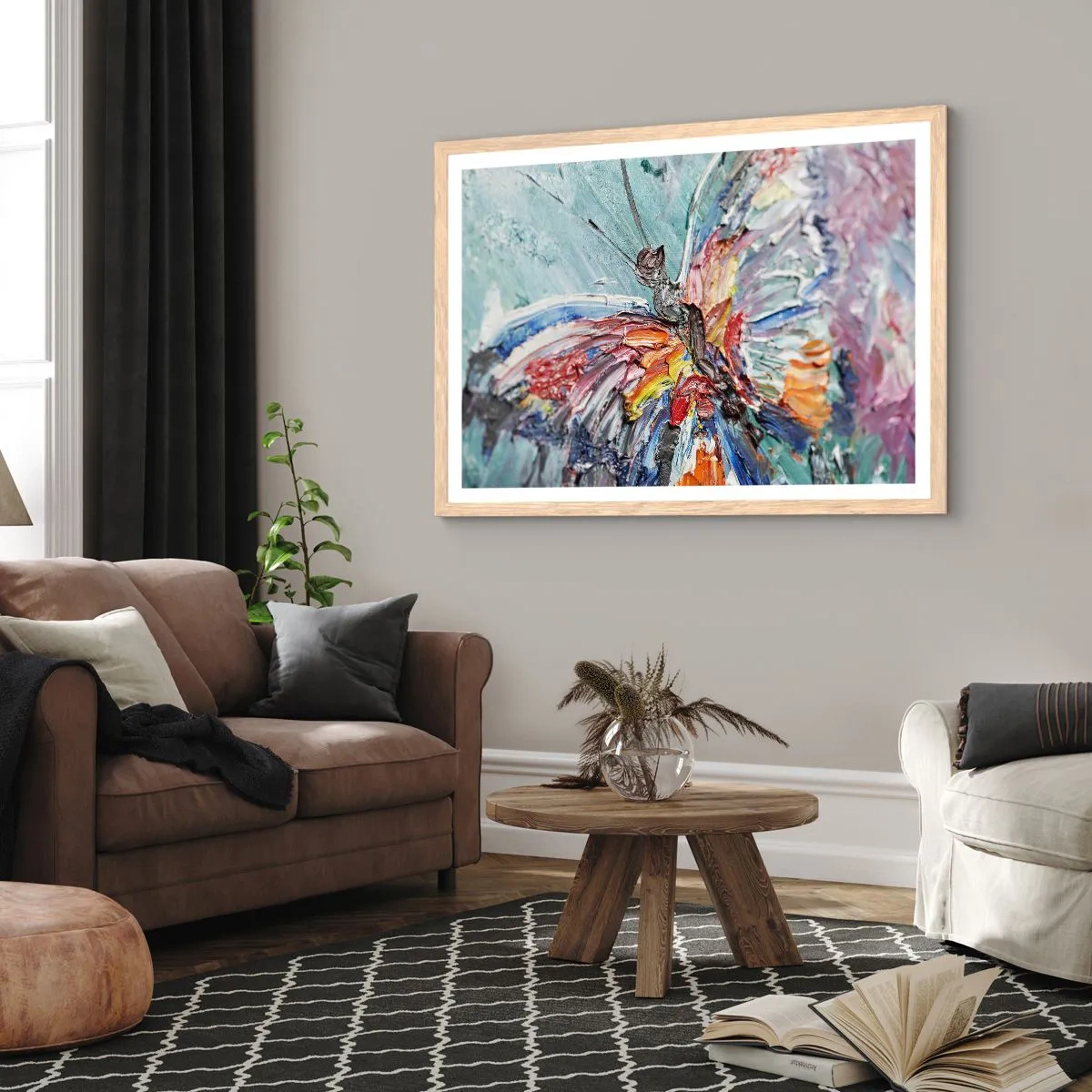 Poster in cornice rovere chiaro - Dipinto dalla natura - 70x50 cm