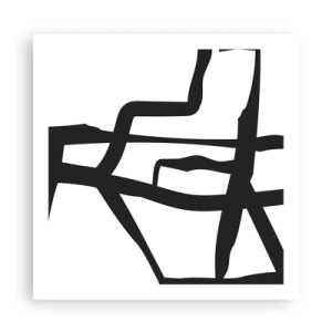 Poster - Struttura bianca e nera - 60x60 cm