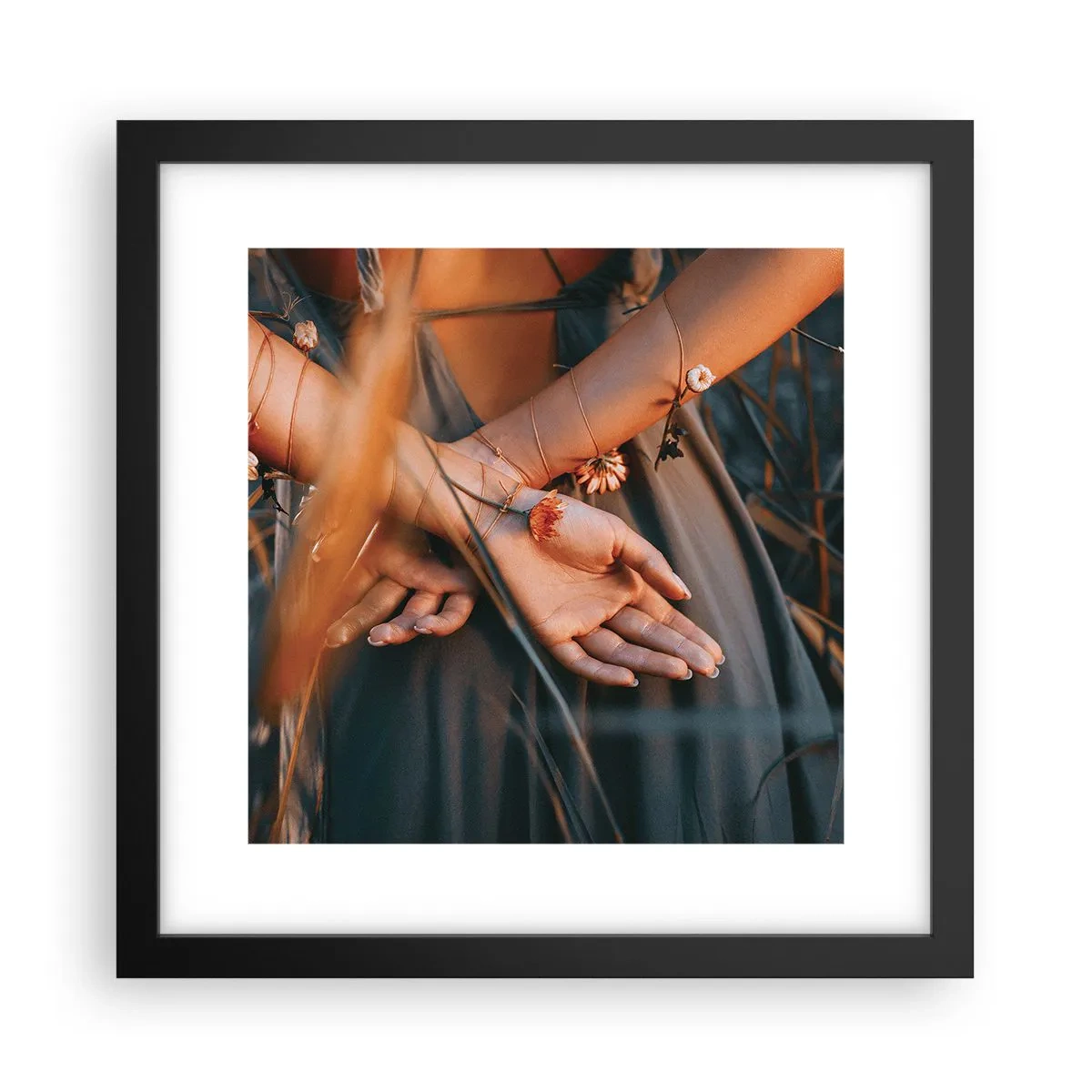 Poster in cornice nera - Legata alla natura - 30x30 cm