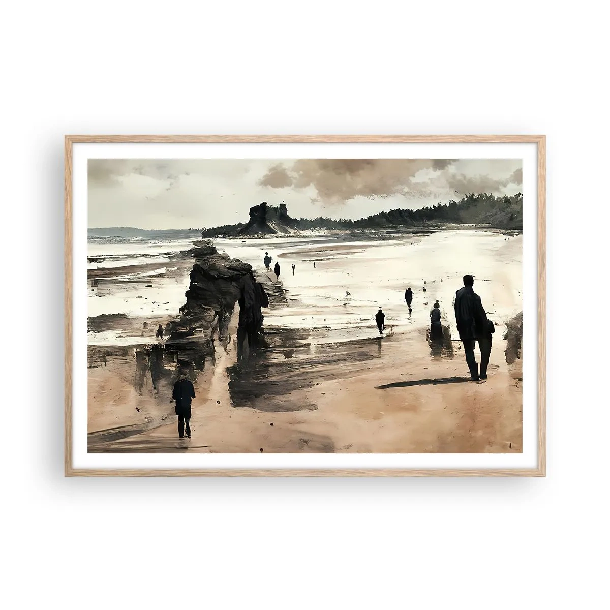 Poster in cornice rovere chiaro - Convocati - 100x70 cm