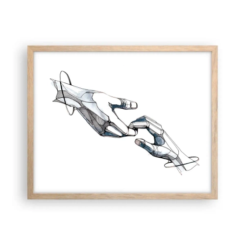 Poster in cornice rovere chiaro - Buon gesto - 50x40 cm