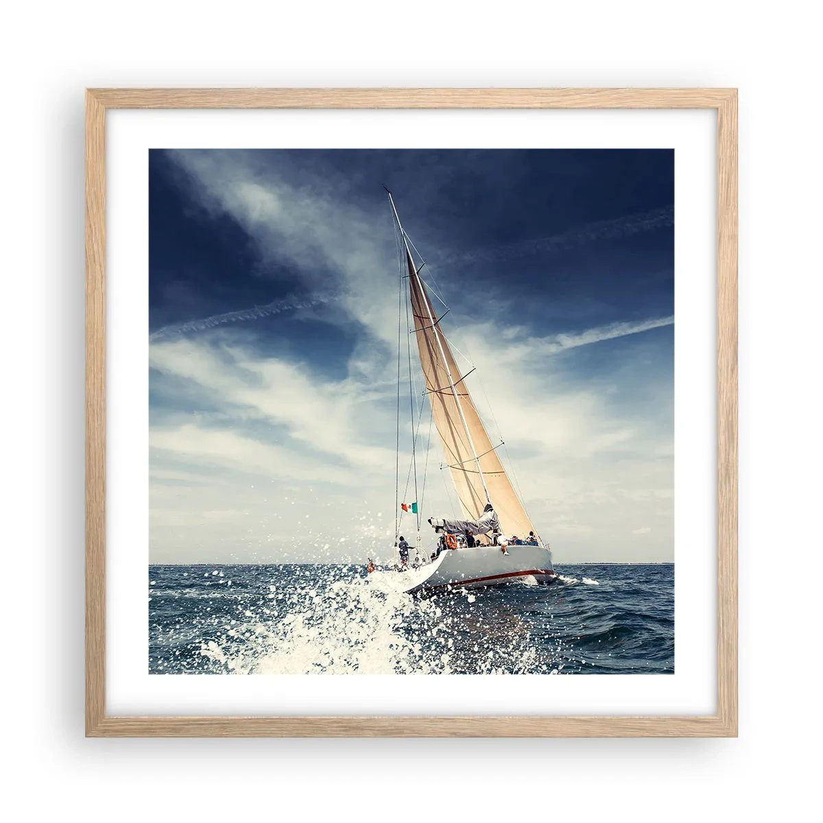 Poster in cornice rovere chiaro - Non ci raggiungeranno! - 50x50 cm