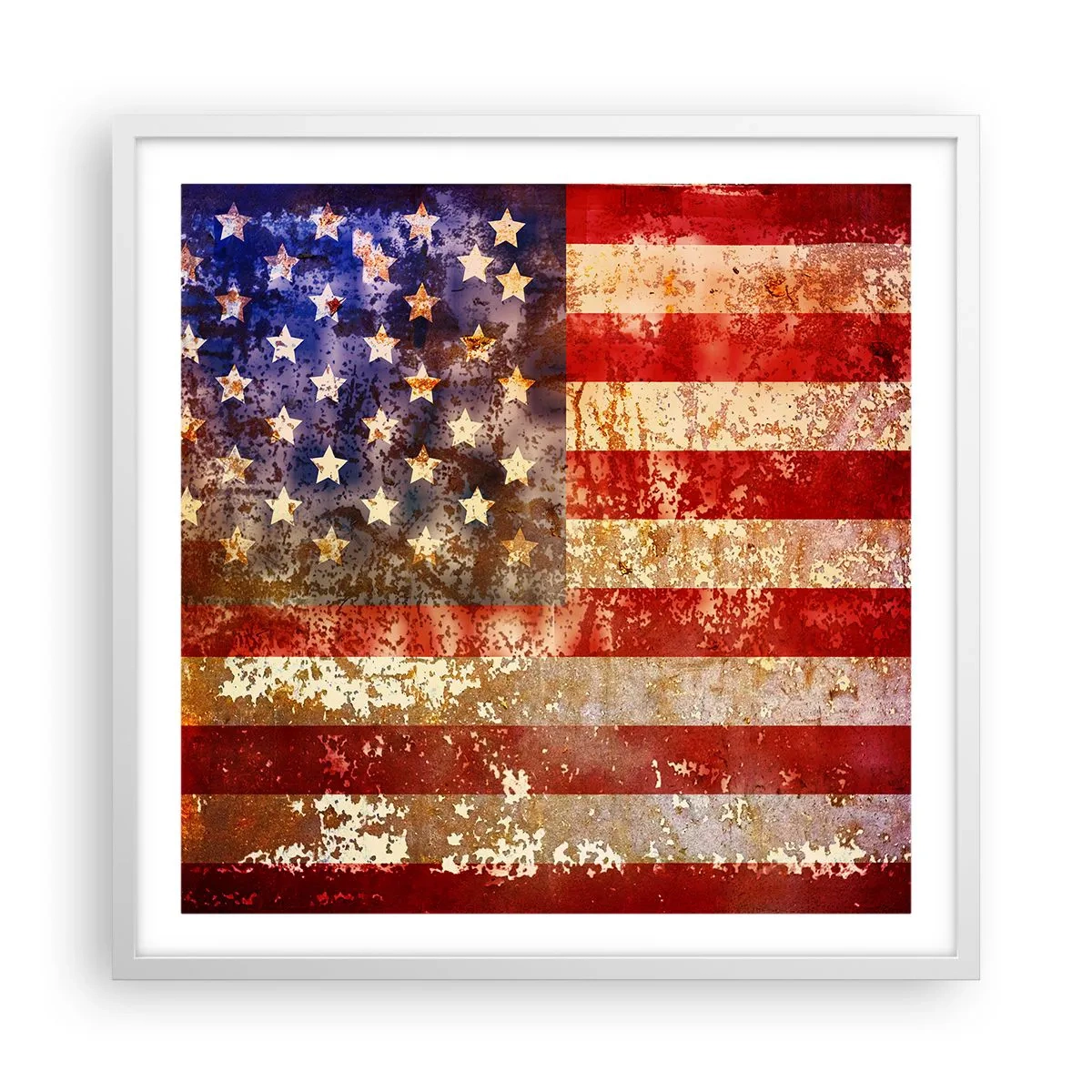 Poster in cornice bianca - L'attimo non passa - 60x60 cm