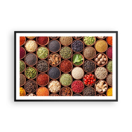 Poster in cornice nera - Tutti i gusti del mondo - 91x61 cm