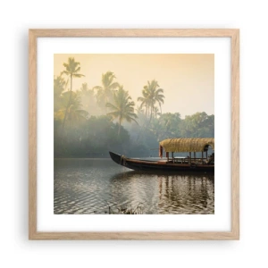 Poster in cornice rovere chiaro - Casa sul fiume - 40x40 cm