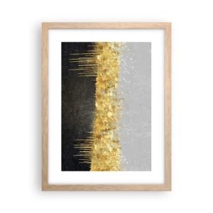 Poster in cornice rovere chiaro - Nel profondo e verso l'alto - 30x40 cm