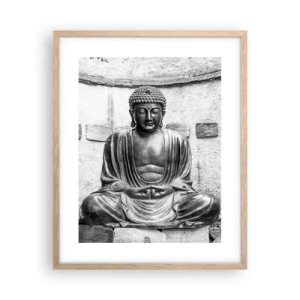 Poster in cornice rovere chiaro - Alla fonte della pace - 40x50 cm