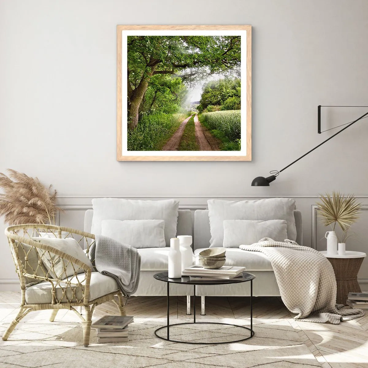 Poster in cornice rovere chiaro - Et in Arcadia ego - 40x40 cm