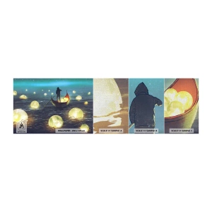 Campione di Fotomurale Premium Canvas - Cose che neanche i filosofi hanno sognato - Astrazione, Fantasia, Barca - 100x30 cm