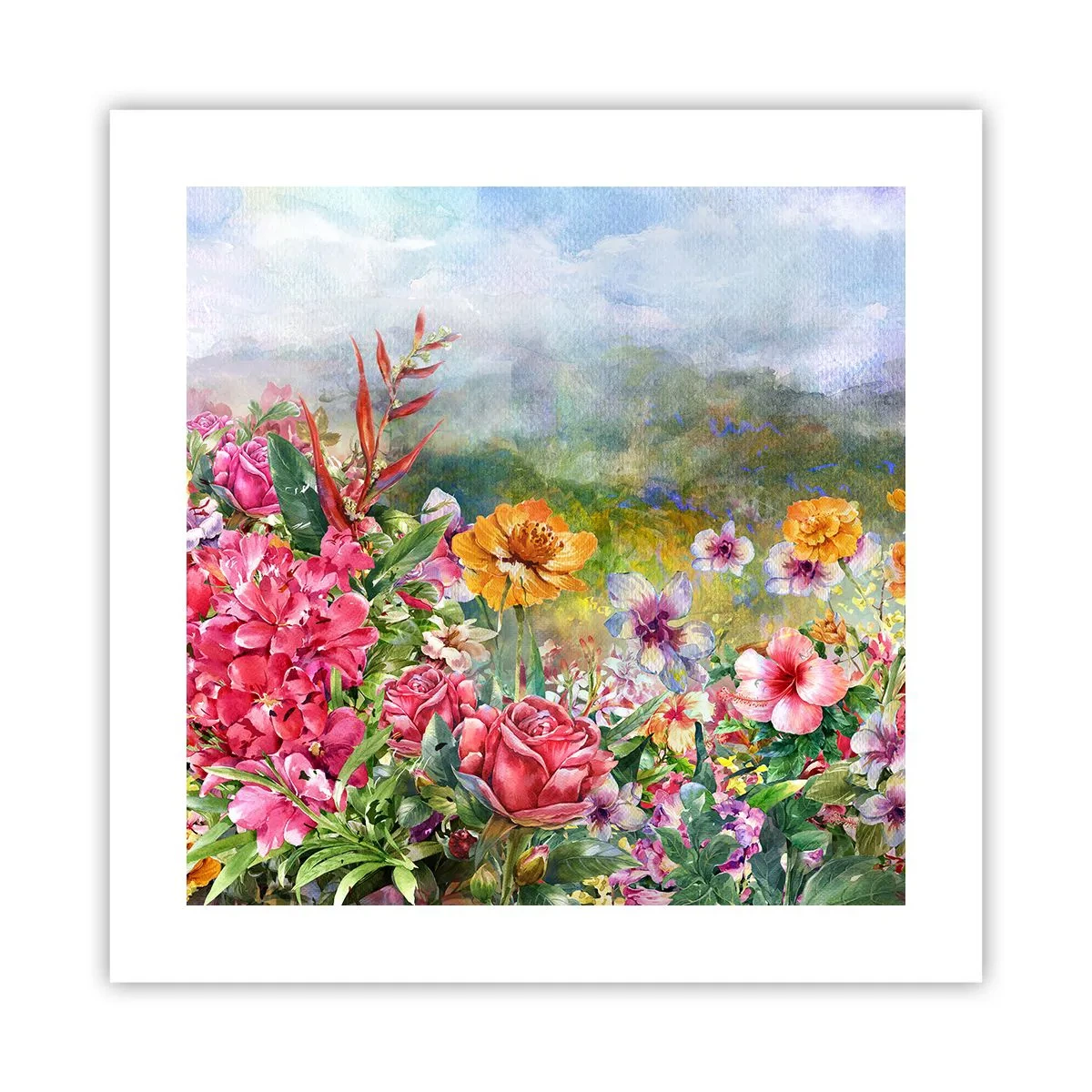Poster - Il giardino impazzito - 40x40 cm
