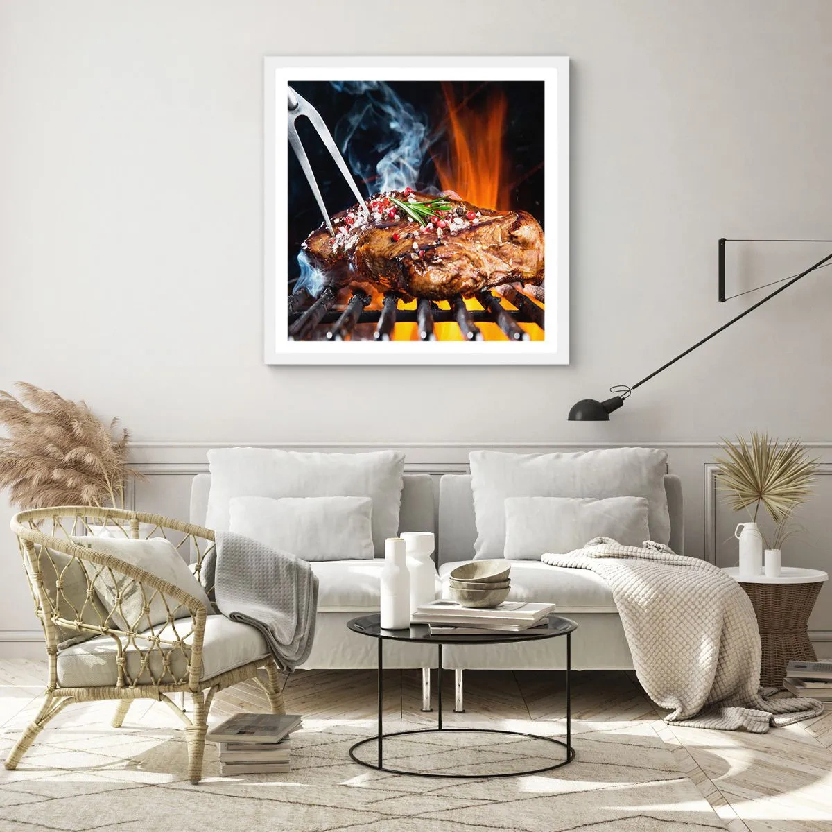 Poster in cornice bianca - Succosa e profumata - 50x50 cm