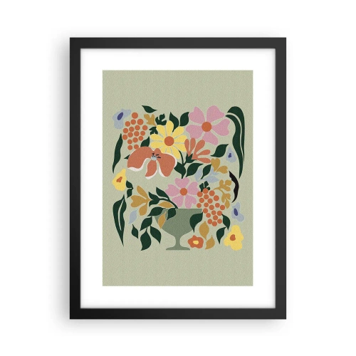 Poster in cornice nera - Bouquet pieno di vita - 30x40 cm