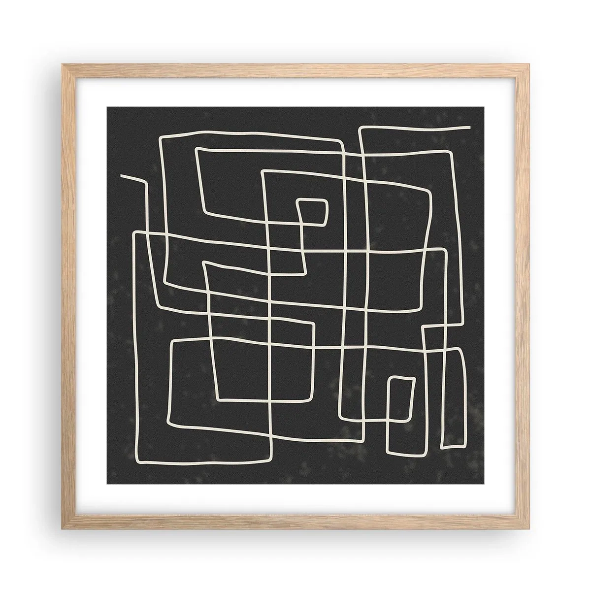 Poster in cornice rovere chiaro - Non è così semplice - 50x50 cm
