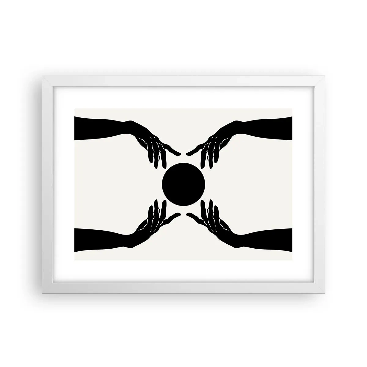 Poster in cornice bianca - Segno misterioso - 40x30 cm