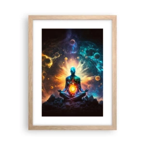 Poster in cornice rovere chiaro - Pace cosmica - 30x40 cm