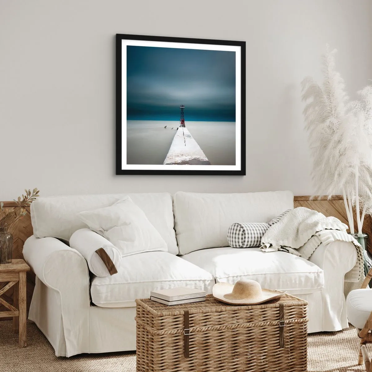 Poster in cornice nera - Incontrando l'infinito - 30x30 cm