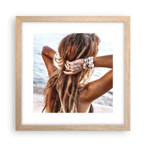 Poster in cornice rovere chiaro - Sorella dell'acqua e del sole - 30x30 cm