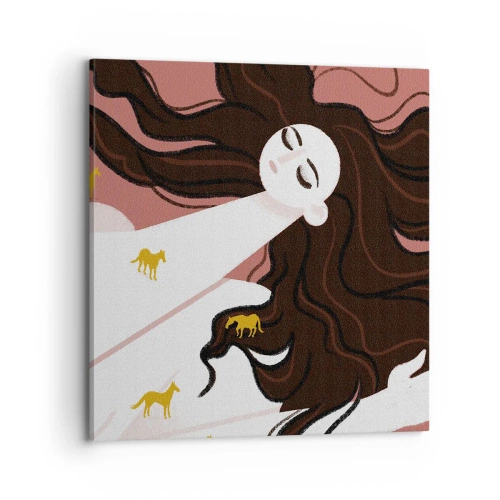 Quadro su tela - Stampe su Tela - Il sogno del cavallo d'oro - 70x70 cm