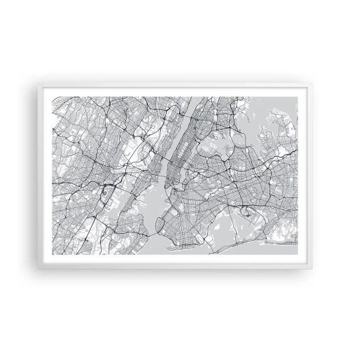 Poster in cornice bianca - Anatomia della metropoli - 91x61 cm
