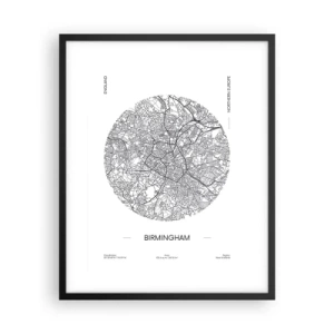 Poster in cornice nera - Anatomia di Birmingham - 40x50 cm