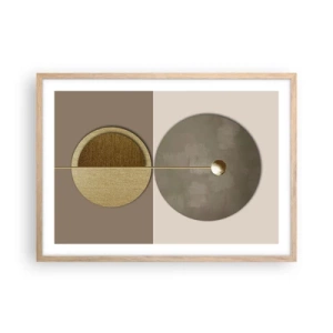 Poster in cornice rovere chiaro - Equilibrio perfetto - 70x50 cm