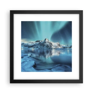 Poster in cornice nera - Notte di luce - 30x30 cm
