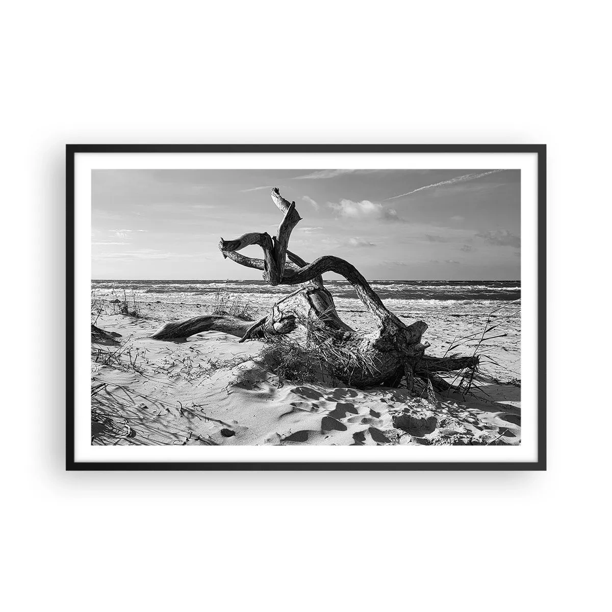 Poster in cornice nera - Scolpito dal mare - 91x61 cm