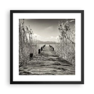 Poster in cornice nera - Nel silenzio dell'erba - 40x40 cm
