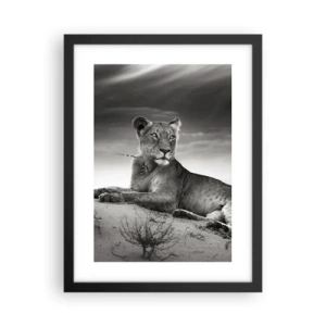 Poster in cornice nera - Il riposo della regina del deserto - 30x40 cm