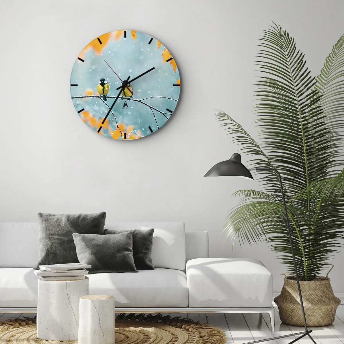 Orologio da parete - Orologio in Vetro - Pettegolezzi alati - 30x30 cm